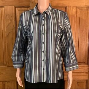 EUC Vintage Studio Works 3/4 Sleeve Top Blouse Size XL
